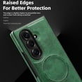 thumbnail image 6 of ELEHOLD Case for Samsung Galaxy Z Fold 7, Shockproof Magnetic Leather Phone Case with Stand, Compatibility with Mag Safe Accessories,Darkgreen, 6 of 8
