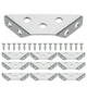 thumbnail image 1 of 10 Uds. Conector de esquina de muebles de acero inoxidable, soporte de esquina para estantes, 1 of 5