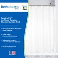 thumbnail image 2 of Kenney® Twist & Fit™ No Tools Rust-Resistant Painted Steel Straight Tension Shower Curtain Rod, 42-72", Chrome, 2 of 10