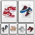 thumbnail image 2 of Póster de zapatillas de deporte de marca de fama mundial para sala de estar, pintura en lienzo moderna, arte para el hogar, decoración de pared, imágenes estéticas, regalos, 2 of 5