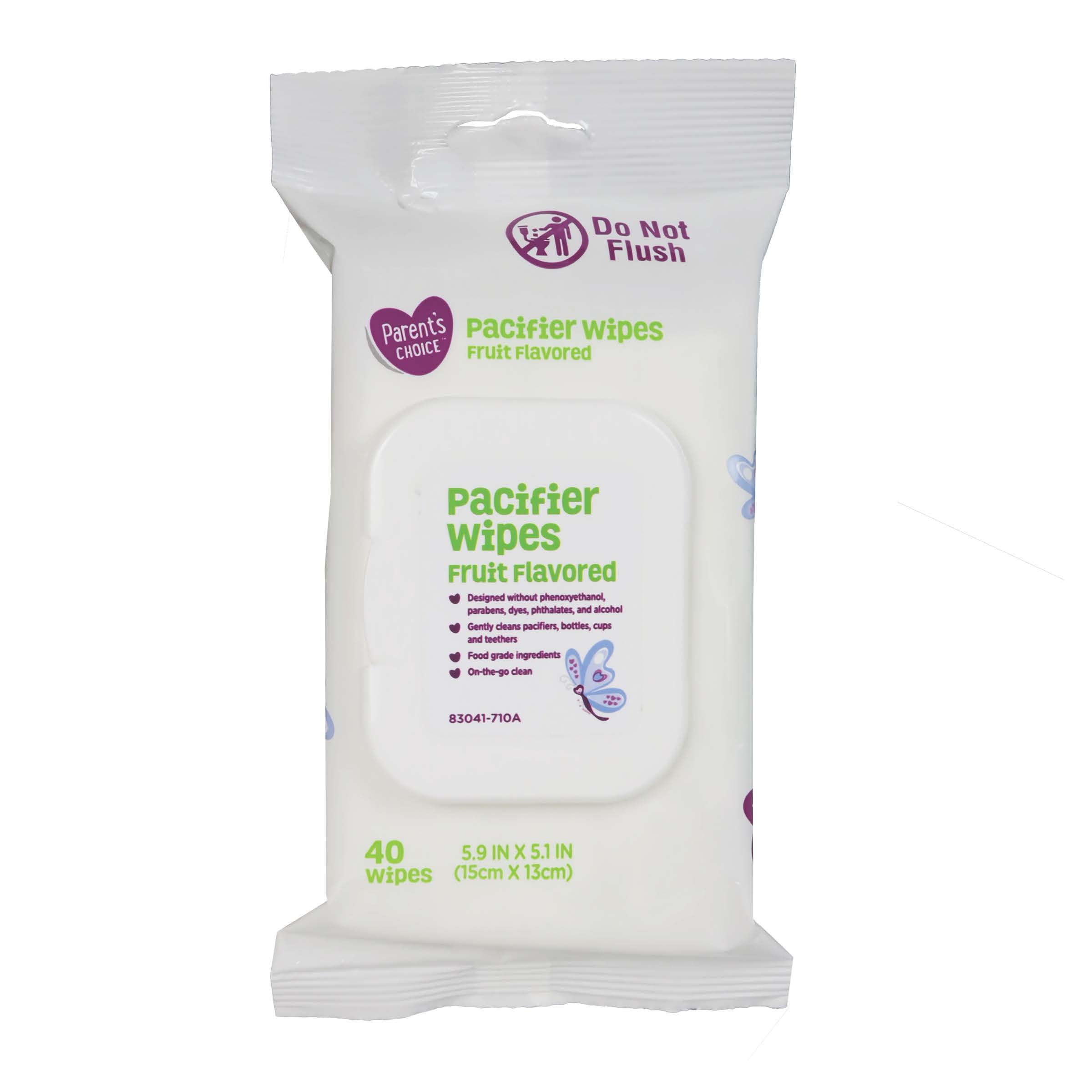 (4 pack) Parent's Choice Pacifier Wipes, Fruit Flavored, 40 Count