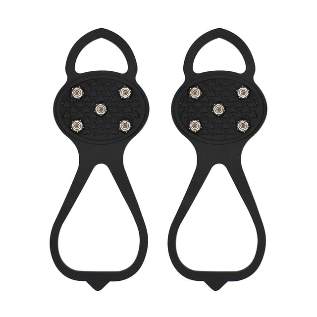 Xihbxyly Calas Ice Claw, Cubrezapatillas Antideslizantes de 5 Dientes, Agarres Ligeros con Forma de Calabaza para Nieve, Mayor Estabilidad En Hielo y Nieve, para Senderismo y Escalada, Actividades In