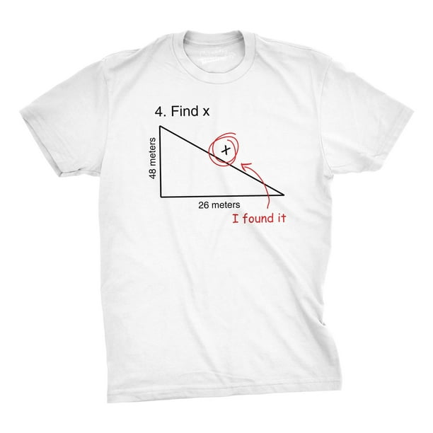 Tot ziens omzeilen censuur Find X T Shirt Funny Saying Math Teacher Graphic Sarcastic Gift Novelty Dad  Joke (White) - 4XL Graphic Tees - Walmart.com