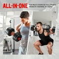 thumbnail image 3 of Signature Fitness Adjustable Dumbbell Set, Portable Design with Changeable Weight Plates and Non-Slip Handles for Home Gym Workouts, 3 of 7