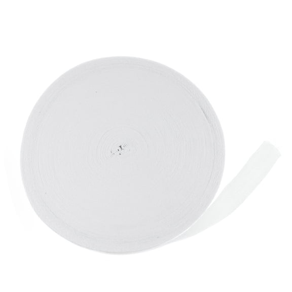 White Cotton Tape, 45m 25mm Cotton Twill Tape, Herringbone Roll Tape for Sewing, Bias Binding Tape, Bunting Tape for Apron Sewing Tailor Clothing