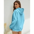 thumbnail image 5 of Womens Oversized Hoodie Fashion Sweatshirt Casual Loose Pullover Hoodies with Drawstring Long Sleeve Outerwear for Daily Wear Light Exercise, Lake Blue, 2XL, 5 of 9
