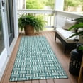 thumbnail image 6 of Addison Rugs Chantille Indoor/Outdoor Transitional Squares Teal Washable Runner Rug, 2'3" x 7'6", 6 of 6