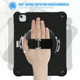 thumbnail image 5 of for iPad Air 13" 2025/2024 Case, Durable Sturdy Protection Case with Rotation Stand, Portable Hand Strap and Shoulder Strap Pencil Holder, Heavy Duty Shockproof Anti-Drop Cover, Black, 5 of 20