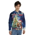 thumbnail image 4 of Merry Christmas and Happy New Year Santa Basset Hound Holiday Xmas Winter 2025 All Over Print 3D Baseball Jacket Bassets Dog Breed Lovers Gifts Idea Bomber Jacket Softball - 00024, 4 of 6