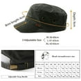 thumbnail image 5 of Comhats Unisex Mens Cotton Army Caps Military Hats Baseball Sun Hat Trucker Cadet Combat Cap for Men 63-65CM Green XL, 5 of 6