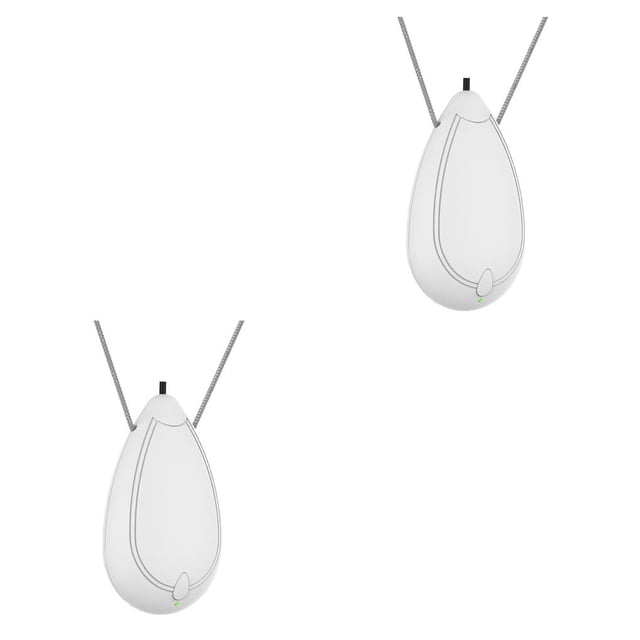 Bearachild Ambientador de aire para colgar en el cuello, ambientador portátil portátil de iones negativos, collar de ambientador de aire de viaje para el blanco 2piezas Bearachild CBP085151