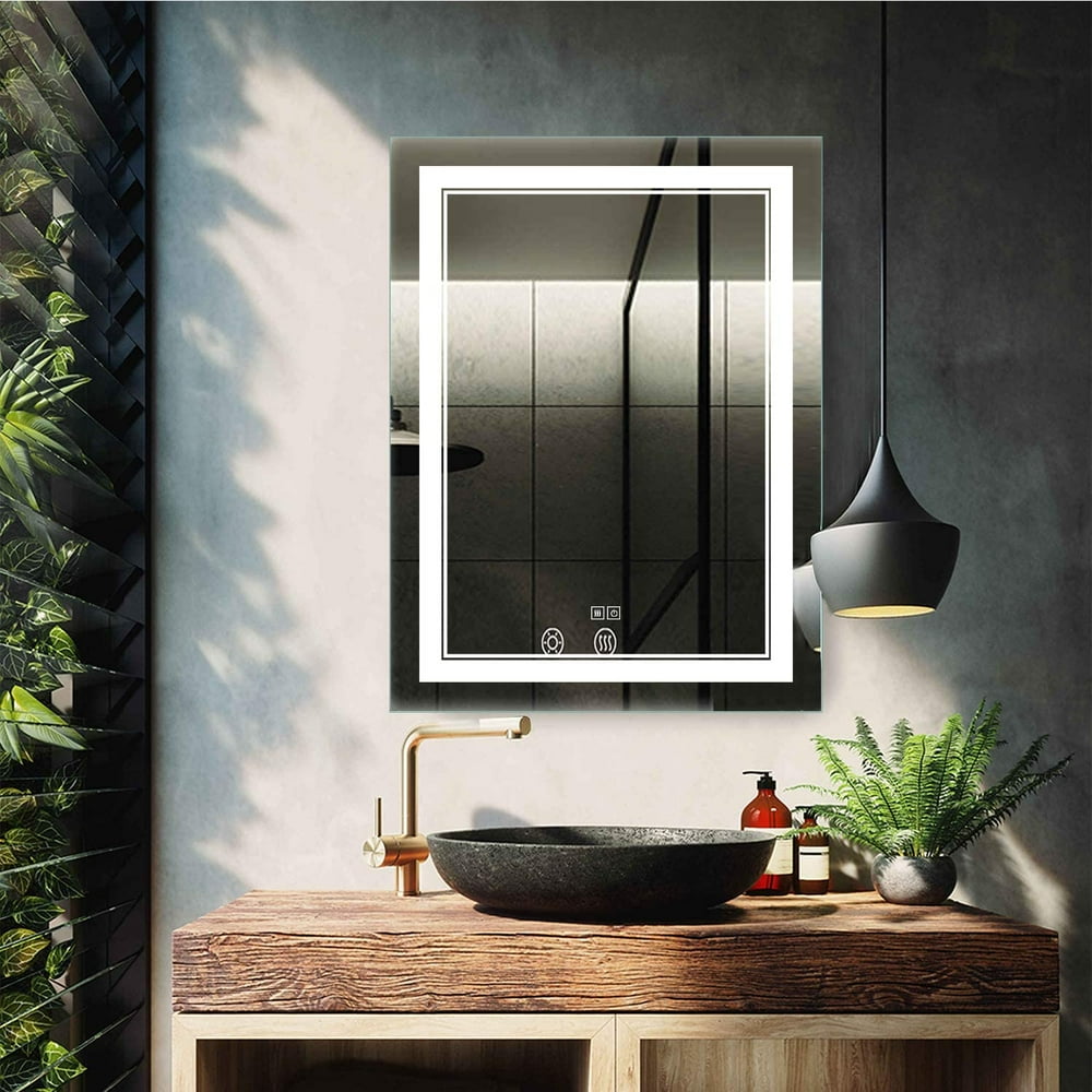 40" x 32" AntiFog Wall Mounted LED Mirrors Horizontal/Vertical Lighted