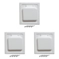 thumbnail image 1 of YWIYIUD 3 Pcs Joint de Porte Blanc Résistant à l'Usure pour Évent de Sécheuse, Couvercle d'Évent Double pour Usage Extérieur avec Amortisseur de contre-Courant, Capuchon d'Évacuation Mural pour Sécheuse, Salle de Bain et Ventilateur, 1 of 4