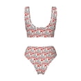 thumbnail image 6 of Rocae Forest Mushrooms for Bikini Set for Women Two Piece Sexy High Swimsuits Split Crossover Bikini X-Large, 6 of 9