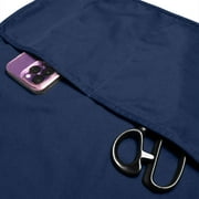 DALIX Cobbler Apron Two Pockets Smock Regular Double Sided Apron, Navy Blue