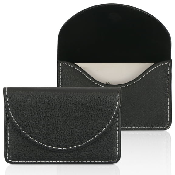 Homelove PU Leather Business Card Holder, Business Card Case with Magnetic Shut for Men & Women, Holds 25 Business Cards,Black