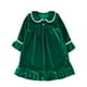 thumbnail image 3 of Conjunto de pijamas de Navidad para niños, pijamas clásicos de terciopelo verde con botones, pijamas de Navidad para niños y niñas, 2022, 3 of 4