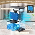 thumbnail image 4 of Deshumidificador Portátil Compacto 2.8L de Capacidad Deshumificadores de Humedad 1000 Pies Cuadrados Deshumidificador con Apagado Automático Luz LED de 7 Colores, 4 of 7