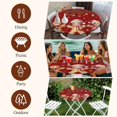 thumbnail image 7 of Gingerbread Christmas Round Tablecloth, Fitted Table Cover with Elastic for 45"-54" Round Tables, Xmas Balls Branches Red Table Cloth Outdoor Indoor Dinning Party Waterproof Tablecloths, 7 of 7