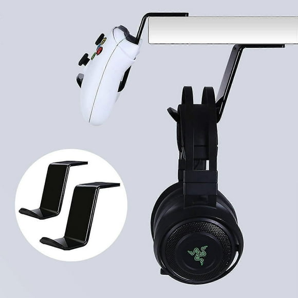 Under Desk & Desktop Controller Holder Stand (2 Pack) For Xbox One Ps4 Ps5 Steam Switch Pc, Universal Gamepad Controller