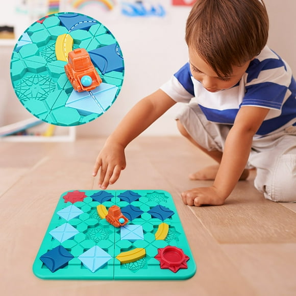 tumgatte Tabletop Game Building Road Maze Thinking Logical Reasoning Create Road Pull Back Forklift Children's Toy Christmas Gift Wal&mart Deals