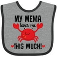 thumbnail image 3 of Inktastic My Mema Loves Me Grandson Boys or Girls Baby Bib, 3 of 4