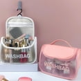 thumbnail image 1 of Vaidha Translucent Cosmetic Bag, Cosmetic Bag Set Frosted Translucent PVC With Zipper Handle Portable Travel Bag, Hangable And Handy Cosmetic Bag, 1 of 7
