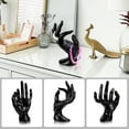 thumbnail image 4 of 1 Pack Hand Form Ring Holder Mannequin Hand Jewelry Organizer Stand Watch Stand Bracelet Ring Support Aesthetic Rack (Black), 4 of 7