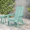 Noble House Zuma Outdoor Acacia Wood Foldable Adirondack Chair Light Mint