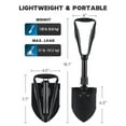 thumbnail image 2 of HAPOO 18.5-inch Mini Folding Shovel High Carbon Steel, Portable Lightweight Outdoor Tactical Survival Foldable Mini Shovel, Entrenching Tool, Camping, Hiking, Digging, Backpacking, Car Emergency, 2 of 9