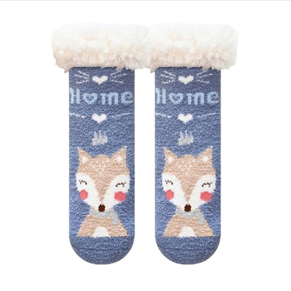 lnmuld Cotton Socks Rends Baby Slipper Socks Christmas Toddler Fuzzy Socks Warm Non Winter Socks Fall Socks Size:1-3 Years