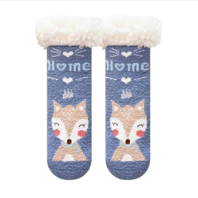 EDFBUYKRS Chaussettes Chaussons Bébé Rendues Chaussettes de Noël pour Tout-Petits Chaudes Non Hiver