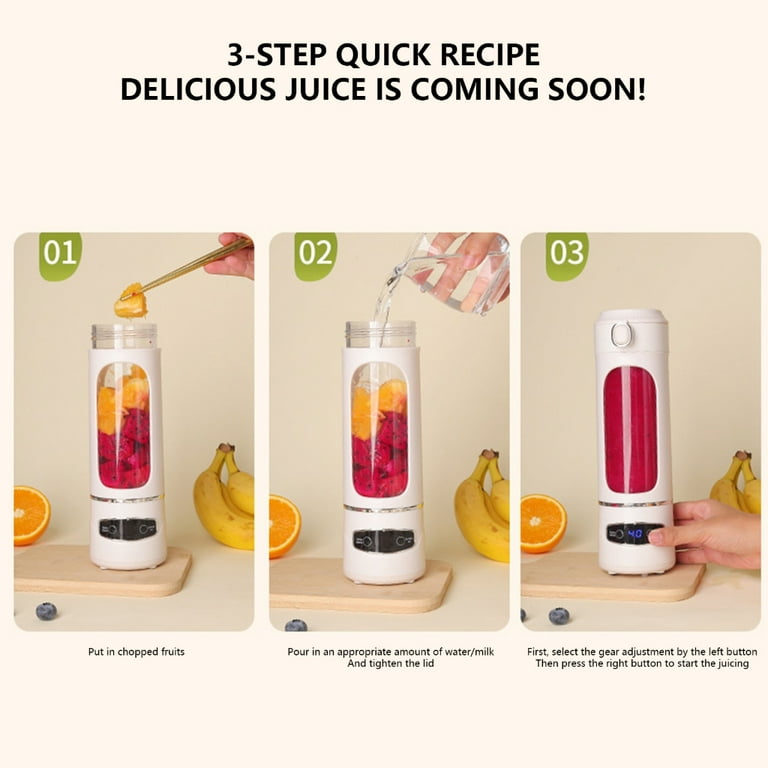 RAMI（ラミ）USBポータブルミキサー PJO 600 USB Rechargeable 22000RPM Travel Juicer, 600ml Lightweight Fruits