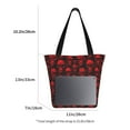 thumbnail image 4 of Vsdgher Red Skulls print Reusable Shopping Grocery Bags for Women Shopping with Pouch Foldable Pouch Lightweight Polyester Fabric, 4 of 6