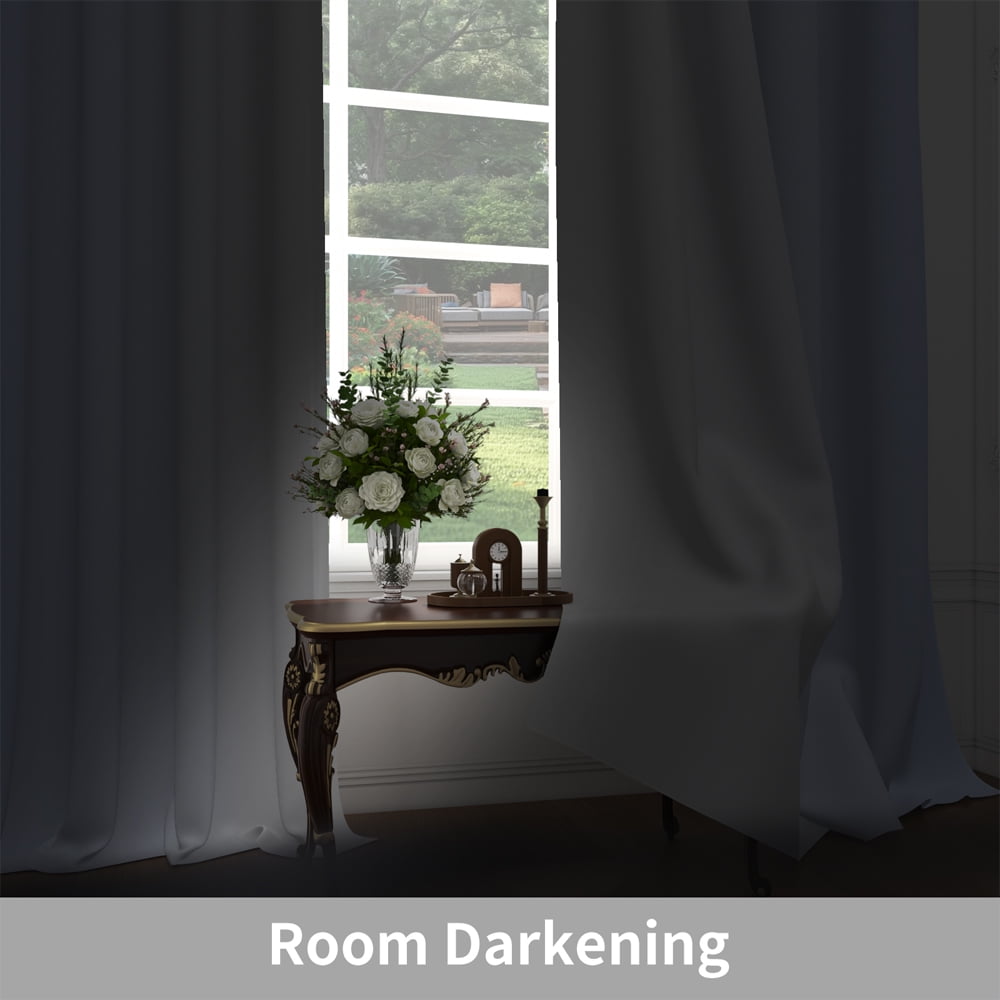 Lfeey Purple and White Ombre Curtains, Light Blocking Window Drapes for Living Room/Bedroom, 42x72 inch, 2 Panels
