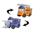 thumbnail image 1 of Fiudx Set de Coches Transformables, Camión de Bomberos con Escalera y Montacargas Reversible, Camiones de Construcción Abatibles, Juego de Rol Educativo, Regalo Navideño, Plástico Seguro, 4 Coches In, 1 of 2