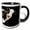 Black/White, variant on 3drose, Black and White Dairy Cow Painting, 11oz Two-tone Black Mug