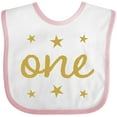 thumbnail image 3 of Inktastic 1st Birthday One Gold Boys or Girls Baby Bib, 3 of 4