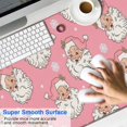 thumbnail image 2 of Long Mouse Pads for Desk,Pink Christmas Santa Pattern Desk Mats on Top Of Desks, Desk Mouse Pad Extra Large with 3mm Non-Slip Base and Stitched Edge for Gaming,Office,Work,Home 47.3x23.6in, 2 of 5