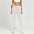 thumbnail image 4 of Arlun Womens Tapered Leg Jogger Pants with Pockets Soft Loose Fit Elastic Waist Comfortable Athletic Wear for Everyday Simple Stylish Pure Color Workout Trousers White XL, 4 of 5