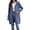 Blue, variant on Vivianyo HD Women's Fall Winter Mid Length Zip Up Hoodies, Elastic Cuff Side Patch Pocket Long Sleeve Fleece Hoodie for Casual Daily Wear, Sizes S-3XL