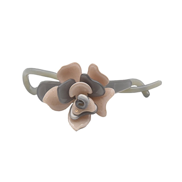 1 pieza de pinza para el pelo de acetato con forma de flor, pasador único para coleta, para mujeres y niñas, color azul desnudo