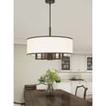 thumbnail image 4 of Livex Lighting Fabric Shade 7 Light Bronze Pendant Chandelier, 4 of 4