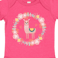 thumbnail image 4 of Inktastic Llama Rose Flower Wreath Girls Baby Bodysuit, 4 of 5