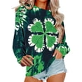 thumbnail image 4 of Wensltd Women Trendy Pullover Graphics Tops St Patricks Day Loose Fit Crew Neck Sweatshirt No Hood Long Sleeve Soft Tops, 4 of 6