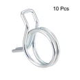 thumbnail image 2 of Uxcell 0.71'' Double Wire Motorcycle ATV Fuel Line Hose Tube Spring Clips Clamp Zinc Plated 10Pcs, 2 of 3