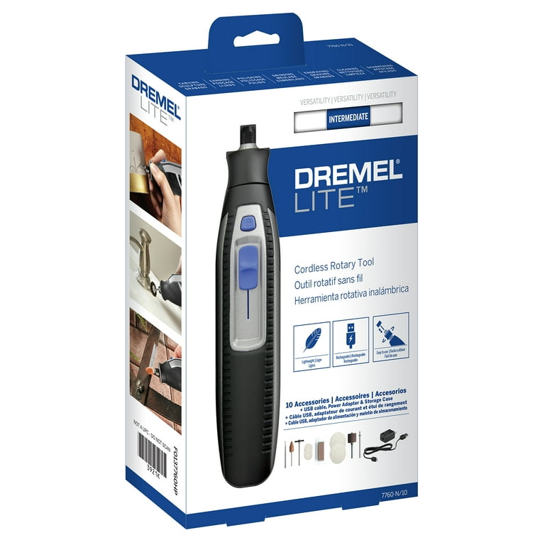 Dremel 7760-N/10W 4V Lite Lithium Ion Cordless Rotary Tool with 10
