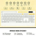 thumbnail image 4 of Wireless Keyboard and Mouse Combo with Full-Size Quiet, Palm Rest, Phone Holder, Multimedia Keys, Batteries Included, Compatible with Windows, PC, Laptop - White, 4 of 5