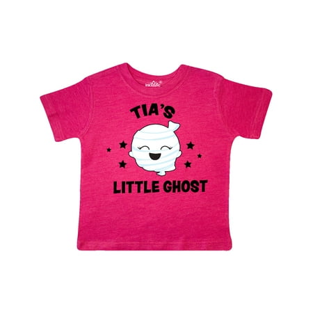 

Inktastic Cute Tia s Little Ghost with Stars Gift Toddler Toddler Girl T-Shirt