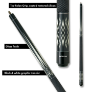 Action BW15 Black and White Pool Cue Billiard Stick Billiards Cues